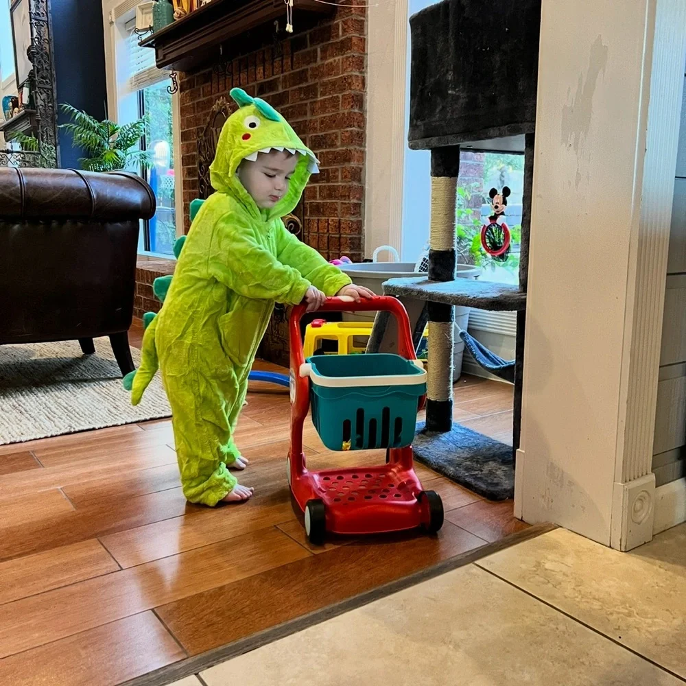 Green Dinosaur Kids Costume - Picture 3 of 8
